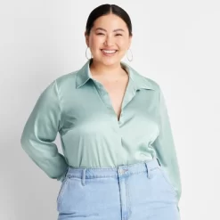 Women's Long Sleeve Button-Front Shirt - A New Day™ 16 Women's Long Sleeve Button-Front Shirt - A New Day™ -Style Haven Shop GUEST a7e6341b 3f08 4711 8a35 8995b9758b02