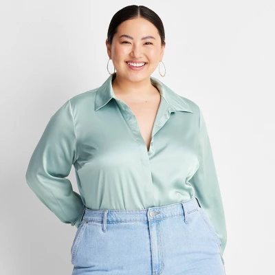 Women's Long Sleeve Button-Front Shirt - A New Day™ 6 Women's Long Sleeve Button-Front Shirt - A New Day™ - Image 4