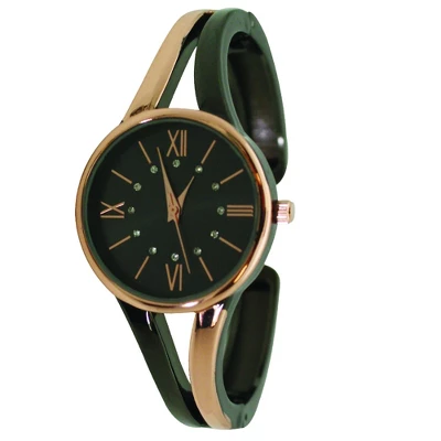 Olivia Pratt Two Tone And Rhinestone Dial Bangle Watch 5 Olivia Pratt Two Tone And Rhinestone Dial Bangle Watch - Image 3