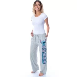 Disney Women's Lilo And Stitch Ohana Soft Touch Cotton Pajama Pants
