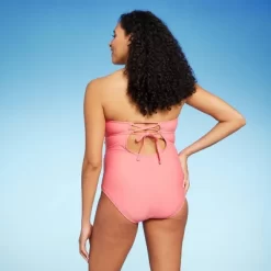 Women's Twist-Front Bandeau Classic One Piece Swimsuit - Kona Sol™ -Style Haven Shop GUEST a99a3685 9a8e 4a56 9997 f01479f57320