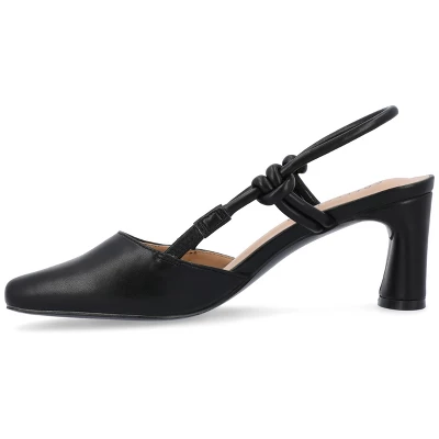 Journee Collection Womens Margeene Sling Back Covered Block Heel Pumps 3 Journee Collection Womens Margeene Sling Back Covered Block Heel Pumps