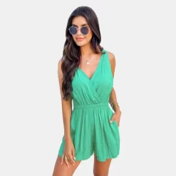 Women's Sleeveless Woven Cover-up Romper - Cupshe -Style Haven Shop GUEST aaad7b9f 8452 4618 9239 6b2715202a85