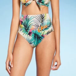 Women's High Waist Medium Coverage Bikini Bottom - Shade & Shore™ Multi Palm Print 11 Women's High Waist Medium Coverage Bikini Bottom - Shade & Shore™ Multi Palm Print -Style Haven Shop GUEST ae155a4f 114a 49c1 b7ea 3831271fa4be