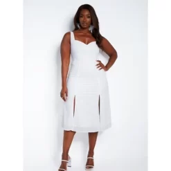 Rebdolls Women's Julianne Eyelet Lace Midi A Line Dress W. Slit -Style Haven Shop GUEST aea36bd3 e32c 46bc 80d0 071e3c2f5834