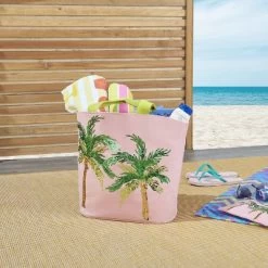 Mina Victory Palm Trees Blush Beach Tote Bag -Style Haven Shop GUEST af119f04 120b 417f 8dff e41b545b52f7