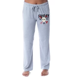 Friday The 13th Womens' Jason Mask Horror Character Sleep Pajama Pants Grey -Style Haven Shop GUEST b052961d b341 410b 9bfe 7fbefcbaee98
