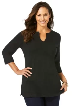 Jessica London Women’s Plus Size Notch Neck Tunic -Style Haven Shop GUEST b0bbedad bed9 4629 b8e7 565663d52f03