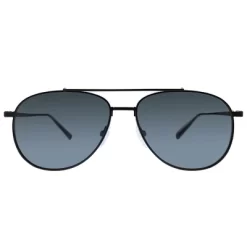 Salvatore Ferragamo SF 201S 002 Unisex Aviator Sunglasses Black 60mm