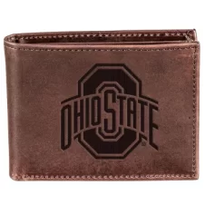 Evergreen Ohio State University Crazy Horse Collection Bi-Fold Wallet Ohio State