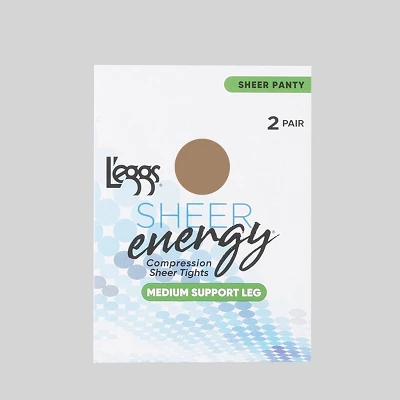 L'eggs Sheer Energy Women's 2pk Pantyhose 3 L'eggs Sheer Energy Women's 2pk Pantyhose