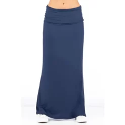 24seven Comfort Apparel Womens Comfortable Foldover Maxi Skirt -Style Haven Shop GUEST b2ee9baa ea62 4818 b3f7 821f0dcd1ef9