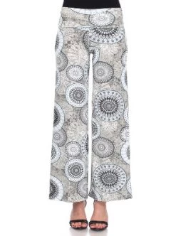 Women's Circle Printed Palazzo Pants - White Mark -Style Haven Shop GUEST b30aa532 d1b2 400a b2da ddf187ce0c6a