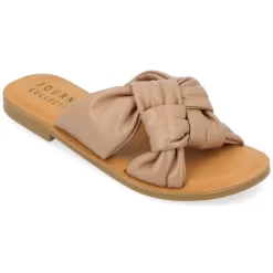 Journee Collection Womens Kianna Tru Comfort Foam Slide Puffy Flat Sandal -Style Haven Shop GUEST b446cbf1 8524 492b bd30 d1b7d54d6dc2
