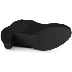 Perphy Women's Suede Platform Round Toe Chunky Heels Ankle Boots -Style Haven Shop GUEST b6c6070b 64a8 4dee 91da 56b90207279f