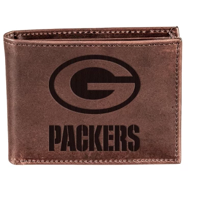 Evergreen Green Bay Packers Bi-Fold Wallet, Brown 3 Evergreen Green Bay Packers Bi-Fold Wallet, Brown