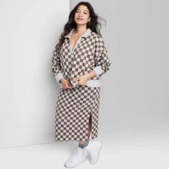 Women's Ascot + Hart Collared Checkered Long Sleeved Graphic Pullover -Style Haven Shop GUEST b75e87f3 d2bb 4323 a5da aeeda9bd3e2f