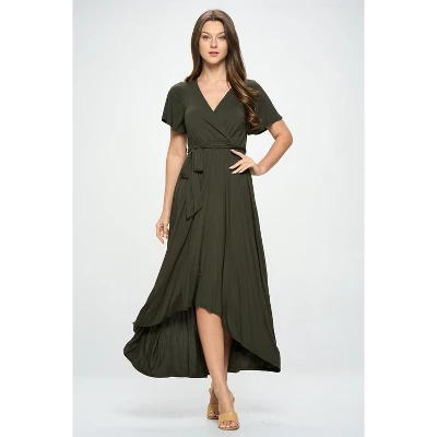 WEST K Women's Georgia Faux Wrap Dress With High-Low Hem And Tie Waist 14 WEST K Women's Georgia Faux Wrap Dress With High-Low Hem And Tie Waist - Image 12