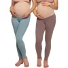 Felina Women's Velvety Soft Maternity Leggings For Women - Yoga Pants For Women, Maternity Clothes - (2-Pack)