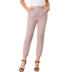 Allegra K Women's Plaid High Waist Elastic Back Office Work Ankle Pants -Style Haven Shop GUEST bb4b276e 3dc5 43a9 ac9c e1315768f517