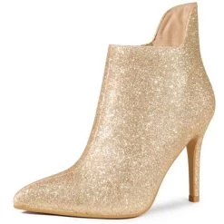 Allegra K Women's Glitter Pointed Toe Stiletto Heel Cutout Ankle Boots 16 Allegra K Women's Glitter Pointed Toe Stiletto Heel Cutout Ankle Boots -Style Haven Shop GUEST bb4db7f1 b034 4316 9069 89f7fe380d04