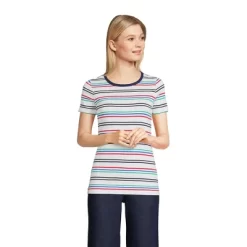 Lands' End Women's Cotton Rib Short Sleeve Crewneck T-shirt 27 Lands' End Women's Cotton Rib Short Sleeve Crewneck T-shirt -Style Haven Shop GUEST bbf372c1 4c0e 4563 8ab0 f817c13c75c4