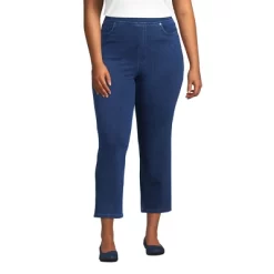 Lands' End Women's Starfish High Rise Pull On Knit Denim Straight Crop Jeans -Style Haven Shop GUEST bc297d3c 8f1a 41a3 b3c3 02428f72a2a4