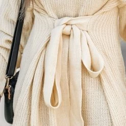 Women's Belted Cream Mini Sweater Dress - Cupshe -Style Haven Shop GUEST bcc2c0bf e517 4fec a900 9a68b7dd1823