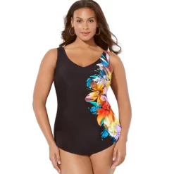 Swimsuits For All Women’s Plus Size Sarong Front One Piece Swimsuit -Style Haven Shop GUEST bd32085c 5da7 42a2 97d8 9ebcdb96d411