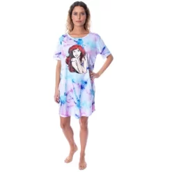 Disney Princess Women's Little Mermaid Ariel Tie Dye Nightgown Sleep Shirt -Style Haven Shop GUEST bd4696c4 59af 41e7 bbea 8fb7ab4b39f9