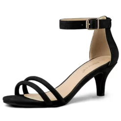 Allegra K Women's Kitten Heel Ankle Strap Sandals Shoes -Style Haven Shop GUEST bd633308 c96a 4cf7 8266 c4ac84b536e9