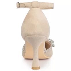 Allegra K Women's Rhinestones Bow Ankle Strap Stiletto Heel Pumps -Style Haven Shop GUEST c1d3e27b cf93 49ed a6f4 174c207c003a