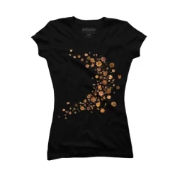 Junior's Design By Humans Golden Flower Buds Breeze By Designnatures T-Shirt -Style Haven Shop GUEST c29aec98 232d 4dec 86f1 84be8a63875e