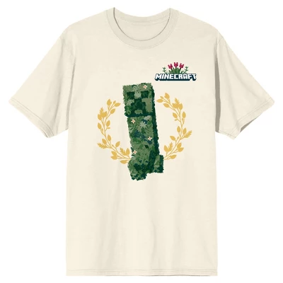 Minecraft Floral Creeper Ladies Natural Ground T-shirt 6 Minecraft Floral Creeper Ladies Natural Ground T-shirt - Image 4
