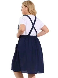 Agnes Orinda Women's Plus Size Casual Elastic Waist Suspender Skirt With Front Pockets 11 Agnes Orinda Women's Plus Size Casual Elastic Waist Suspender Skirt With Front Pockets -Style Haven Shop GUEST c48b025b 8498 4748 9f65 70eb577d98ef