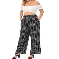 Agnes Orinda Women's Plus Size Boho Palazzo Lounge Wide Leg Pants With Elastic Waist And Stripe 23 Agnes Orinda Women's Plus Size Boho Palazzo Lounge Wide Leg Pants With Elastic Waist And Stripe -Style Haven Shop GUEST c4e9d3e5 9124 4bba a8cc 8fadb3265769