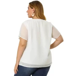 Agnes Orinda Women's Plus Size Pin Dots V-Neck Dressy Trendy Fashion Summer Blouses 19 Agnes Orinda Women's Plus Size Pin Dots V-Neck Dressy Trendy Fashion Summer Blouses -Style Haven Shop GUEST c56262e3 54ac 4901 8941 23583a230618