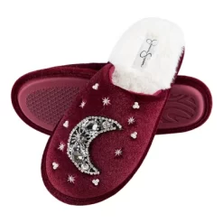 Jessica Simpson Women's Velour Slip-On Moon & Star Embellished Slipper -Style Haven Shop GUEST c596ce10 1acb 494c 9b77 550dde7904bb