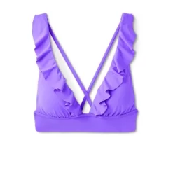 Women's Ruffle V-Neck Longline Triangle Bikini Top - Shade & Shore™ 15 Women's Ruffle V-Neck Longline Triangle Bikini Top - Shade & Shore™ -Style Haven Shop GUEST c6295b80 8618 4a5d ab35 e0a6625e2b3a