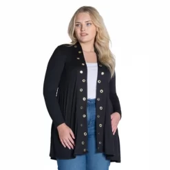 Womens Plus Size Long Sleeve Mid Thigh Open Front Cardigan -Style Haven Shop GUEST c6fcc5af 09f0 4ec2 9abe e77a305ed90b