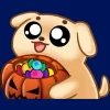 Junior's Design By Humans Halloween Candy Pup By Puppers T-Shirt -Style Haven Shop GUEST c769018c 72d4 4638 bad0 e09675bb2de7
