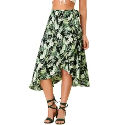 Allegra K Women's Tie Waist Hawaiian Tropical Floral Wrap Midi Skirt 13 Allegra K Women's Tie Waist Hawaiian Tropical Floral Wrap Midi Skirt -Style Haven Shop GUEST c8b004cd 84f7 41af a744 2d638a2bf41e