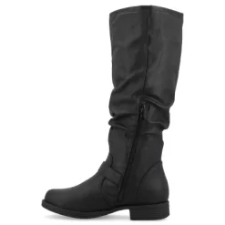Journee Collection Womens Stormy Stacked Heel Riding Boots