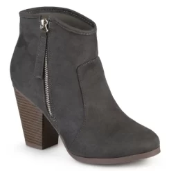 Journee Collection Womens Link Outside Zip Stacked Heel Booties -Style Haven Shop GUEST cef368fd 6b72 465a 9edb 27a77ca8d66b