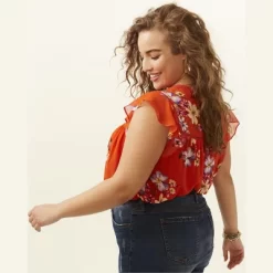 Molly & Isadora Women's Destructed Dark Wash Rolled Hem Short