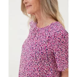 FatFace Womens Lyndy Textured Animal Blouse