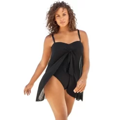 Swim 365 Women’s Plus Size Mesh-Draped Swimsuit -Style Haven Shop GUEST d2343cde 51c2 4e10 97c0 665e98f181dd