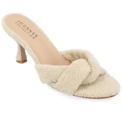 Journee Collection Womens Mannon Soft Terry Cloth Slip On Open Toe Pumps -Style Haven Shop GUEST d2728a89 6fda 4586 9d5b a9500d92840c