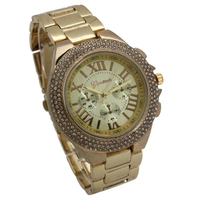 OLIVIA PRATT CLASSY 3-DIAL AND RHINESTONE BEZEL METAL WATCH 4 OLIVIA PRATT CLASSY 3-DIAL AND RHINESTONE BEZEL METAL WATCH - Image 2