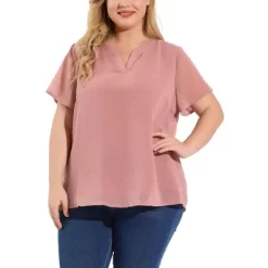 Agnes Orinda Women's Plus Size Pin Dots V-Neck Dressy Trendy Fashion Summer Blouses 24 Agnes Orinda Women's Plus Size Pin Dots V-Neck Dressy Trendy Fashion Summer Blouses -Style Haven Shop GUEST d3637e6b 5e7b 44f1 8ace c8e0d4c7b0b8